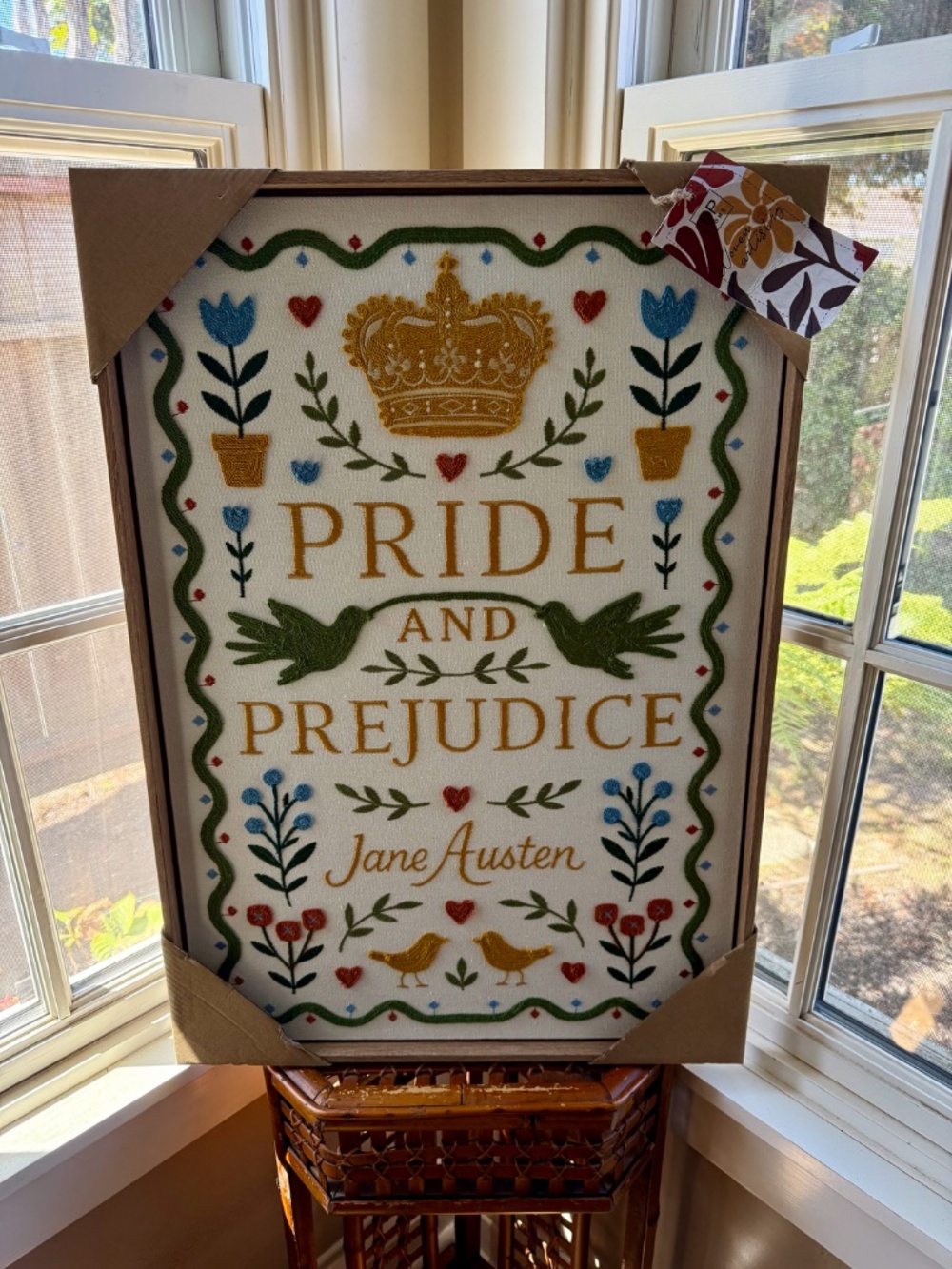 BP HOME Textiles Wall Art PRIDE and  PREJUDICE" NWT 26 x 18